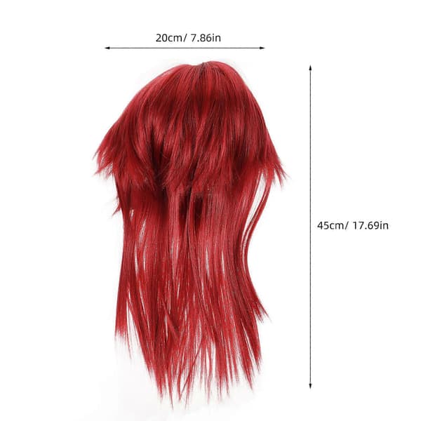 Rosy Wig Cosplay Peruk för kvinnor Bekvämt långt hår