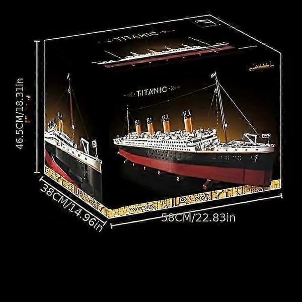 9090 dele Film Stor Krydstogtskib Dampfærge RMS Krydstogtskib Byggeklodser Klodser Legetøj[BEMS]