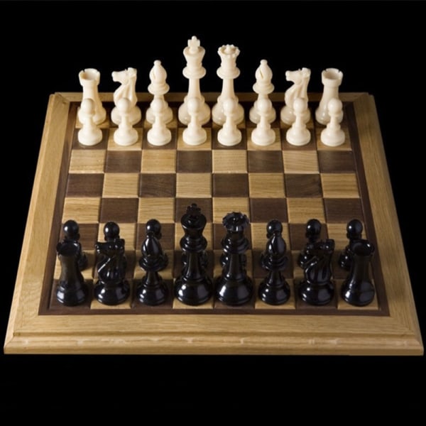 16 vita schackpjäser, 16 svarta schackpjäser, högkvalitativt plastschack (ingen färg) King 77MM&(säljer endast schackpjäser)