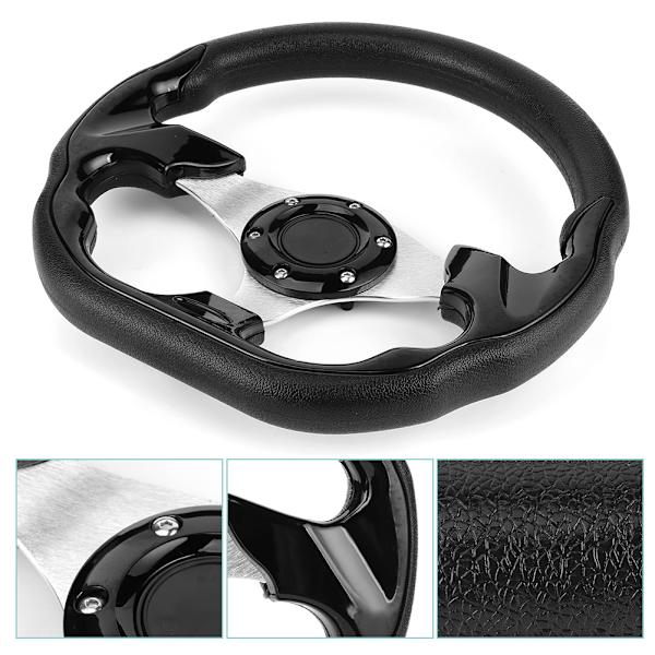 320mm/12,5 tommer Racing Car Drifting Rattet med Hornknap Glans Sort Farve Universal