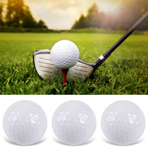 3 st Golfövningsbollar i två lager för inomhus- och utomhusträning