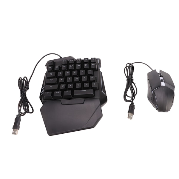 Enhands tangentbord mus set trådbunden 35 tangenter RGB bakgrundsbelysning mekanisk mini bärbar speltangentbord för laptop PC