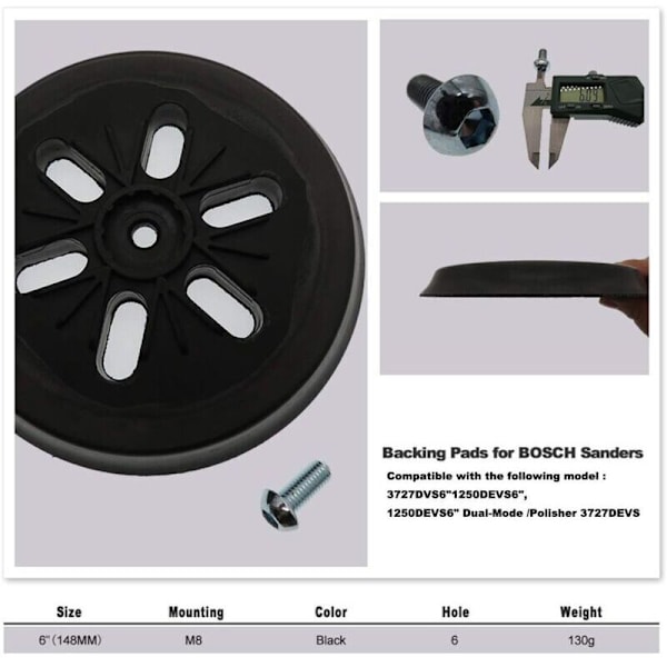 【BEMS】Bosch GEX 150 Random Orbital Sander Sanding Pads, 150 mm