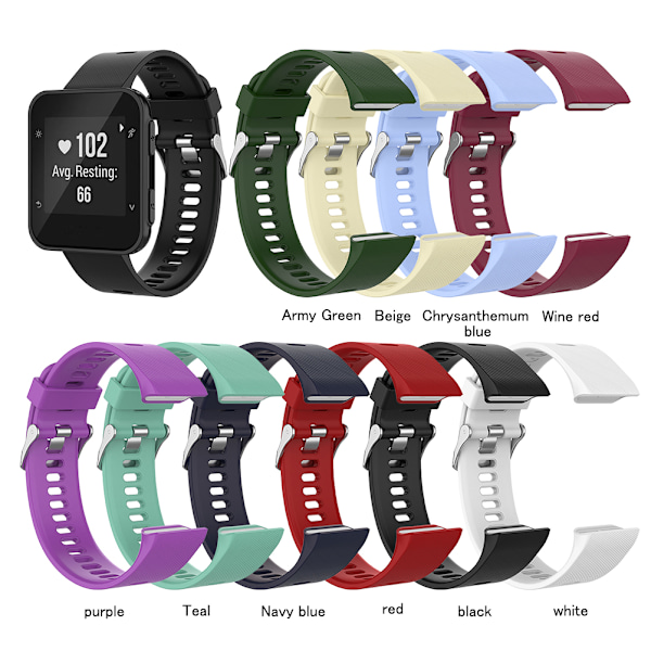Silikon Sportklockarmband för Garmin Forerunner35 Forerunner30 ForeAthlete 35J Forerunner35J