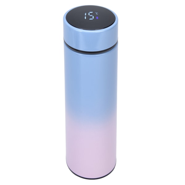 Smart LED-display Vakuum Isolerad Vattenflaska 500ml - Blå/Rosa