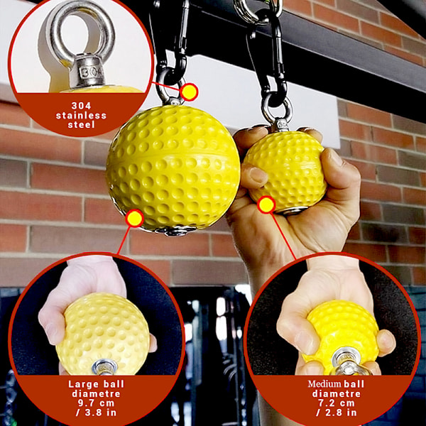 Klättra Pull Up Boll Grepp Halksäkra Handgrepp Styrketränare Tränare för Pull Up Kettlebells Fitness