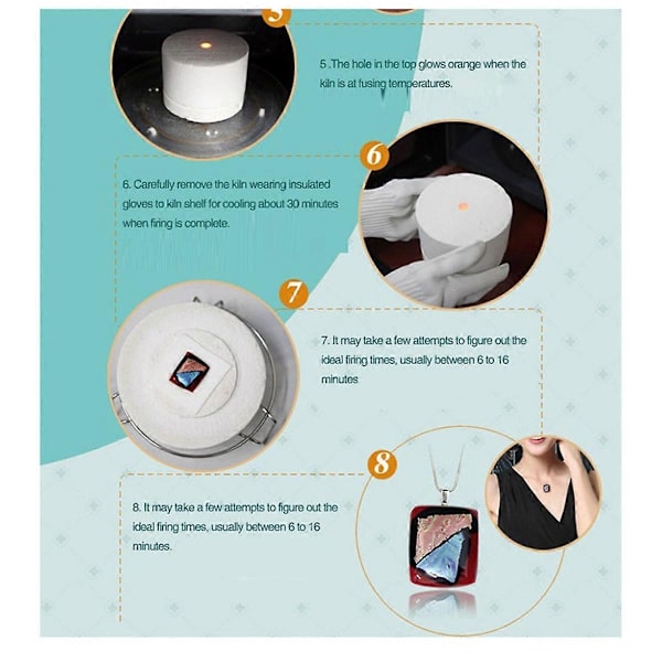 【BEMS】Ceramic Microwave Glass Fusing Work Beginner Eco-Friendly Professional Glass Fusing Microwave Oven White