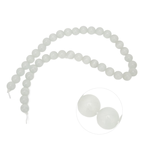 BEMS 10mm Multifunktionella natursten runda pärlor armband pärlor DIY smycken dekoration tillbehörVit