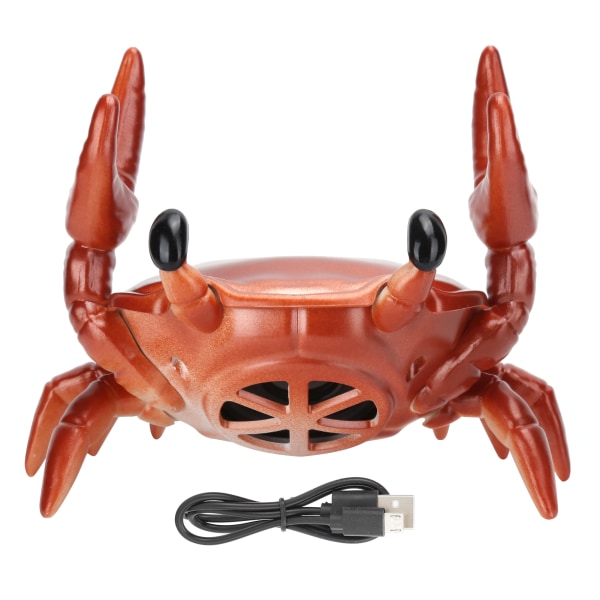 TIMH 2 in 1 matkapuhelinteline Bluetooth -kaiutin Crab Shape -kiinnike 360 ​​asteen tilaäänikaiutin (punainen)