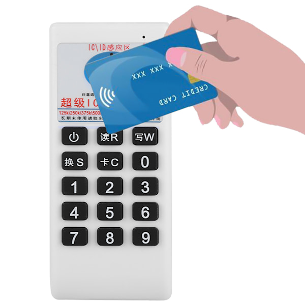 Handhållen RFID IC/ID-kortläsare, -skrivare, -kopierare och -duplicerare 125Khz 13.56MHZ