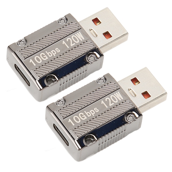 TIMH USB3.0 Hann til Type C Hunn Adapter Opp til 10Gbps 120W Hurtiglading 6A Type C til USB Adapter for bærbar PC Power Bank