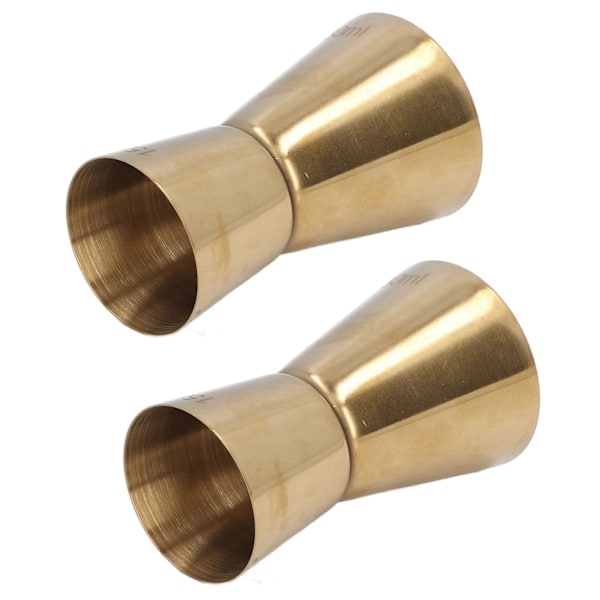 Dobbelt Hoved Cocktail Jigger i Rustfrit Stål Guld - 15/30ml