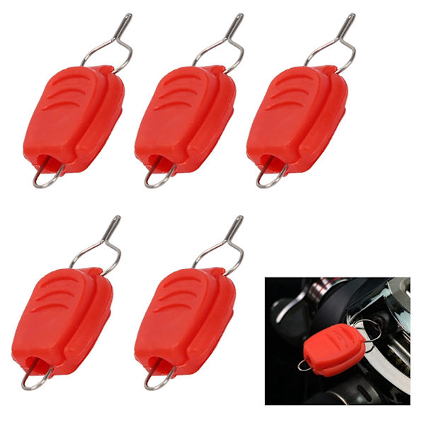 Baitcasting Snelle Fiske Line Holder Clip Spenne Stopper (Rød)