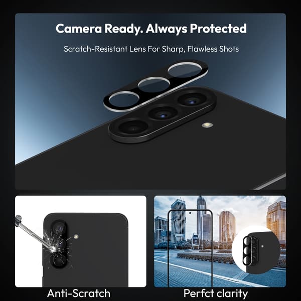 Kompatibel med Samsung A56 Privacy Screen Protector 2-pack Tempered Glass | [Auto Install] Lens Protector Case