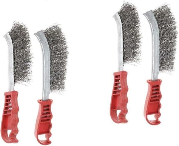 Stålbørste Kompatibel med grill, grillbørste, rustfrie stålbørste, grillskrape, poleringsbørste, håndbørste