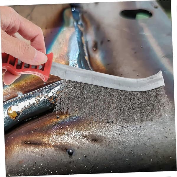 Stålbørste Kompatibel med grill, grillbørste, rustfrie stålbørste, grillskrape, poleringsbørste, håndbørste