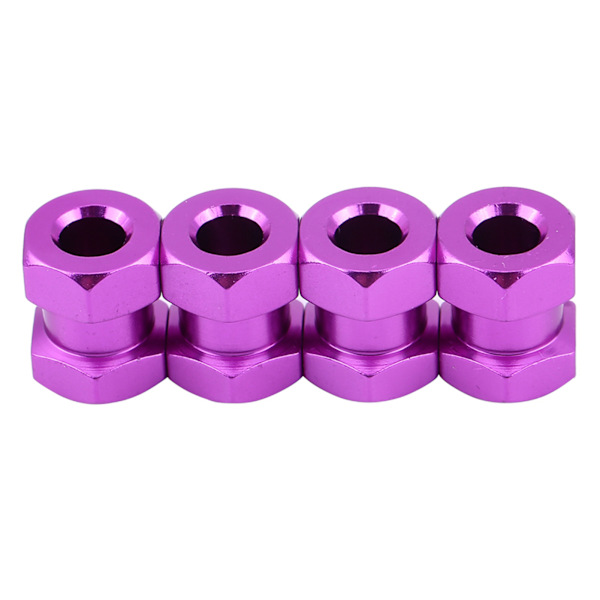 4 stk. 12mm RC Hex Hjulnav Metal Adapter til D90 AX10 CC01 SCX10 F350 Crawler (15mm Lilla)