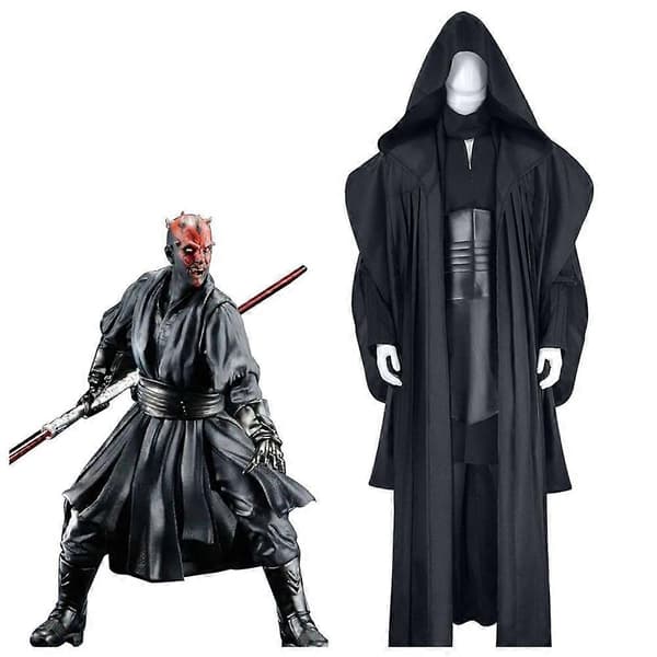 Star Wars Darth Maul Cosplay-kostym komplett set 1 1 XL