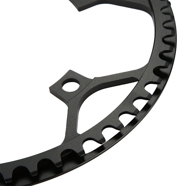 MEIJUN 53T CNC Aluminium Legering Mountainbike Enkelt Krans Kæde Ring Reparationsdele (Sort)