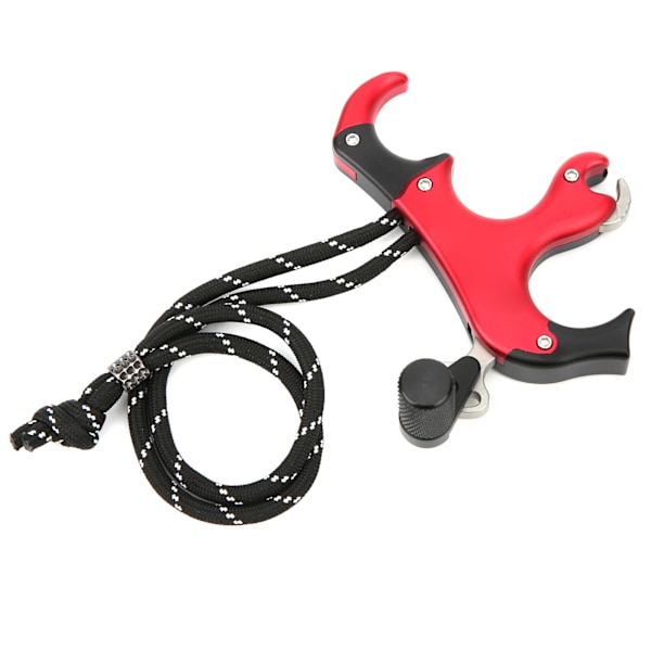 Universal Compound Bow Release Aid med tre eller fire fingre grep, tommel caliper trigger, rød