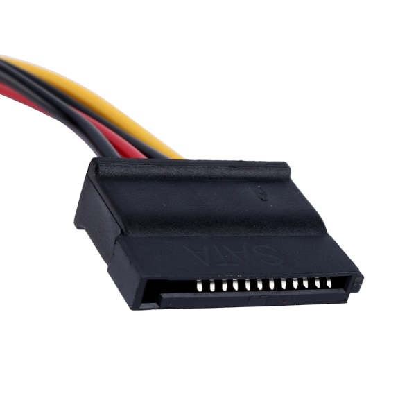 Ny 1 stk 4-pinners IDE til 15-pinners seriell ATA SATA-harddisk strømadapterkabel++