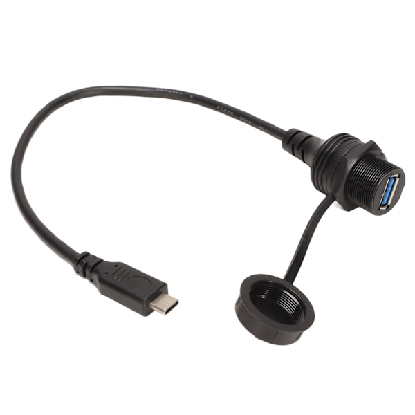 Typ C till USB3.0 OTG-kabel Vattentät Stark PVC 5 Gbps Överföring Spolmonterad Kabel