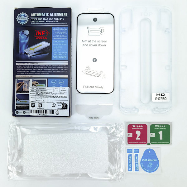 【BEMS】Compatible with iPhone 17 Pro Tempered Glass Screen Protector - High Definition, Anti-Scratch, Easy Installation 108