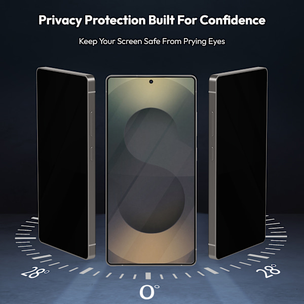 【BEMS】2-Pack Compatible with Samsung S25 Ultra Privacy Screen Protector - Tempered Glass | [Automatic Installation] - Bubble-Free