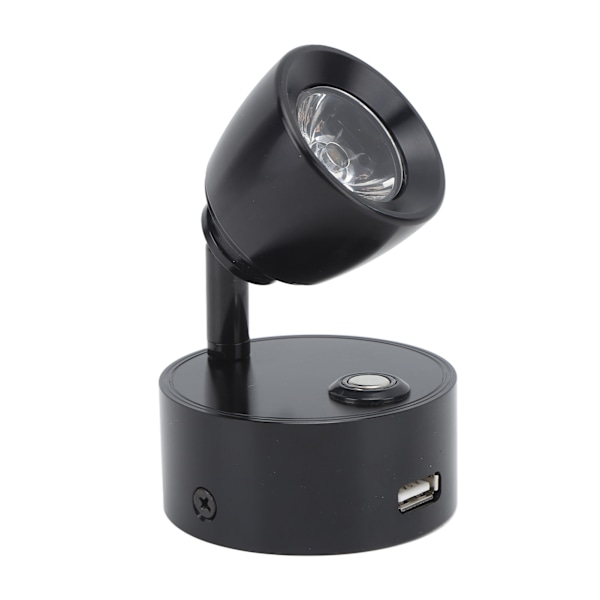 Læselampe til autocamper LED indendørs sengelampe Båd Yacht USB Genopladelig Justerbar Touch Lampe DC12 til 24V Sort