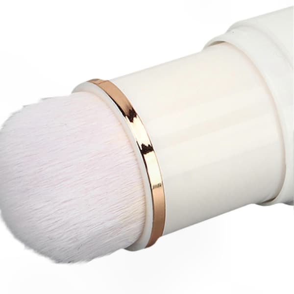 Bärbar infällbar puderborste kapseldesign konstfiber Kompatibel med applicering av rouge vit