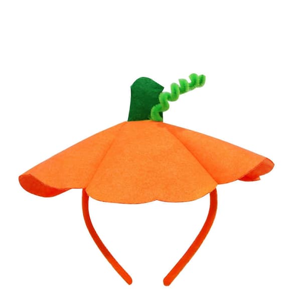 Halloween-pannband med festlig pumpadesign, elastisk och bekväm passform, slitstark hårring för fester