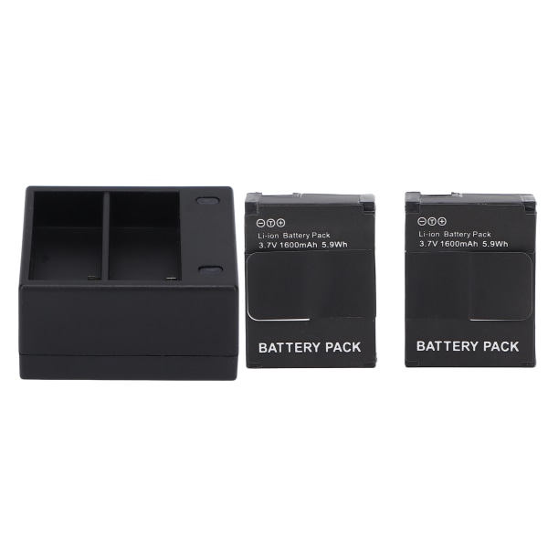 Kamera batterioplader Rapid dobbelt slot batterioplader med 2 batterier Kompatibel til Hero 2 3++