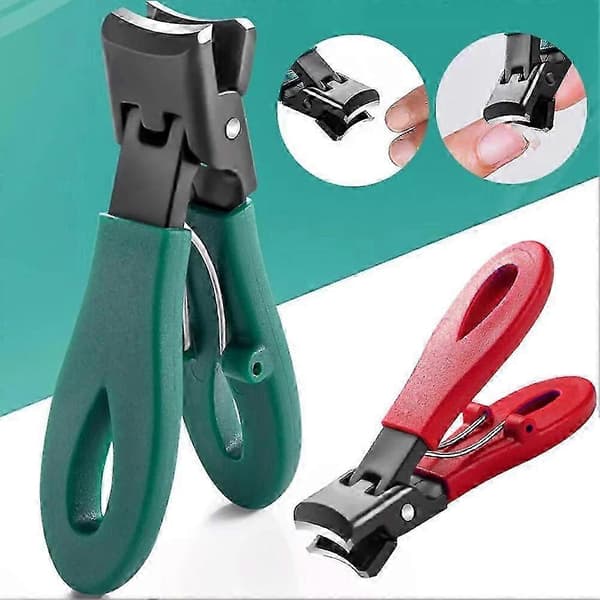 Ultraskarp negleklipper i rustfritt stål, sprutsikker, bærbar Green
