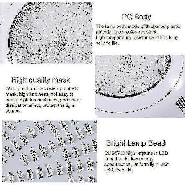 35W RGB LED Pool Light with Remote Control - IP68 Waterproof Multicolor Pool Lighting Compatible with
