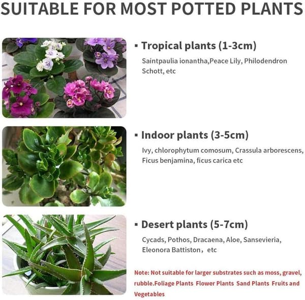 Jordfuktighetsmätare för inomhusväxter, blommor och suckulenter, påminnelse om vattenbrist, vit
