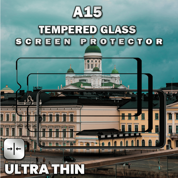 【BEMS】2-Pack Compatible with Samsung Galaxy A15 - Tempered Glass 9H - Super Quality 3D Screen Protector Samsung A15
