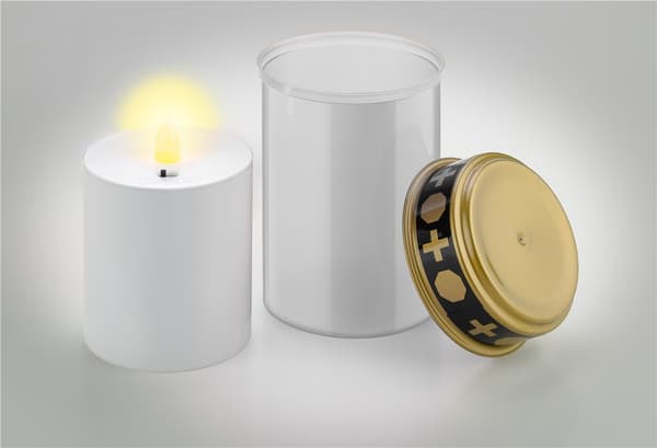 LED-gravlampa med timer, vit