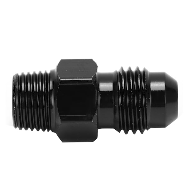 Brændstofrør lige adapter 4 AN til 1/8 NPT slangerør 6061‑T6 aluminium sort anodiseret