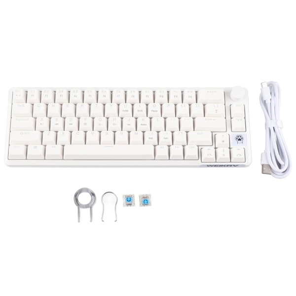 Gaming Keyboard US Layout 68 Taster Blå Switch Hot Swap RGB Baggrundsbelyst Kablet tastatur til stationær bærbar Office Work