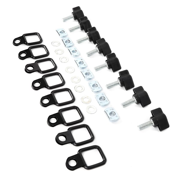 Hard Top Hurtigfjerning Festesett Tommelskrue Mutter TieDown DRing Passer for Jeep M10 M8