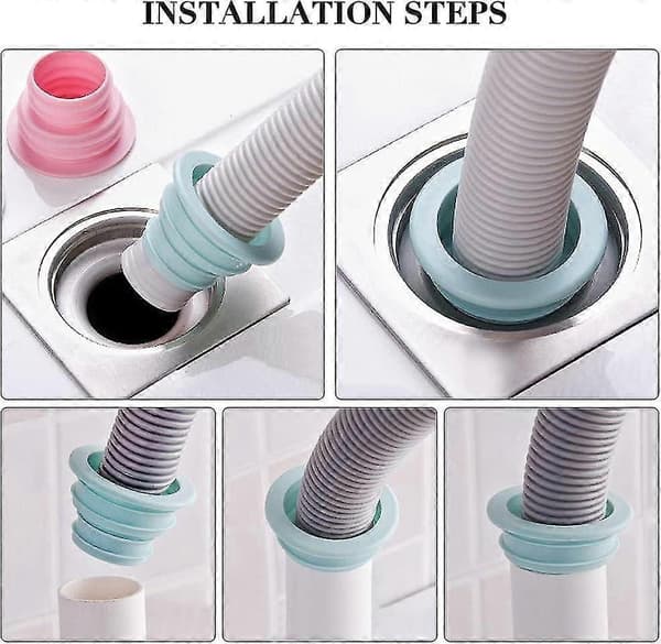 Avløpsplugg - 5 stk deodorantforseglingsringer - Universal dreneringsplugg (3,8 - 4,8 cm) _God kvalitet