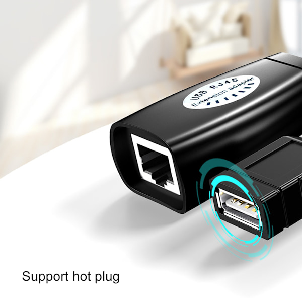 USB Rj45 Netværks Ethernet Lan Kabel Forlænger Professionel Bærbar 50m Signalforstærker