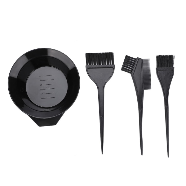 4pcs Hair Coloring Brush and Bowl Set Professional Hair Salon Dyeing Perming Tools