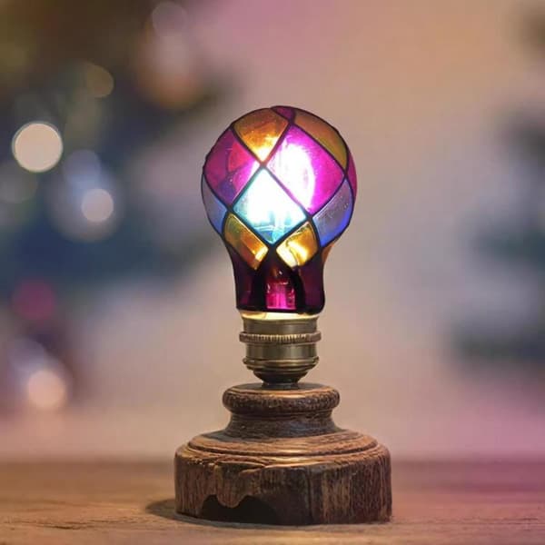 【BEMS】Stained Glass Bulb 4W LED Lamp Stained Glass Base M A