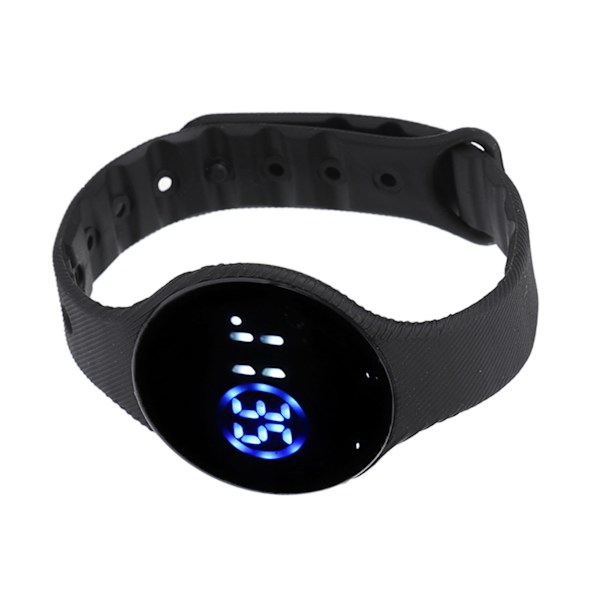 Digitalklocka för barn, vattentät silikonarmband, reptålig LED-elektronisk klocka för studenter, svart