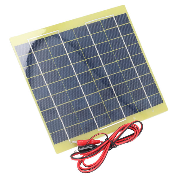 Solpanel Polysilikon Material Låg ljuseffektivitet Lätt bärbar solcellsladdare för laddning 12V batteri 5W 18V/
