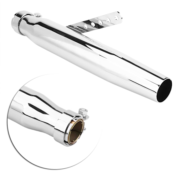 Motorcykel Avgassystem Dämpare Slutpipa Universal för Motorcykel GY6 Silver