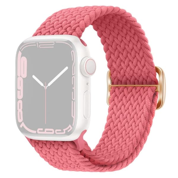 Flettet stofrem Apple Watch Series 7-9 41mm - Flere farver Rosa pink