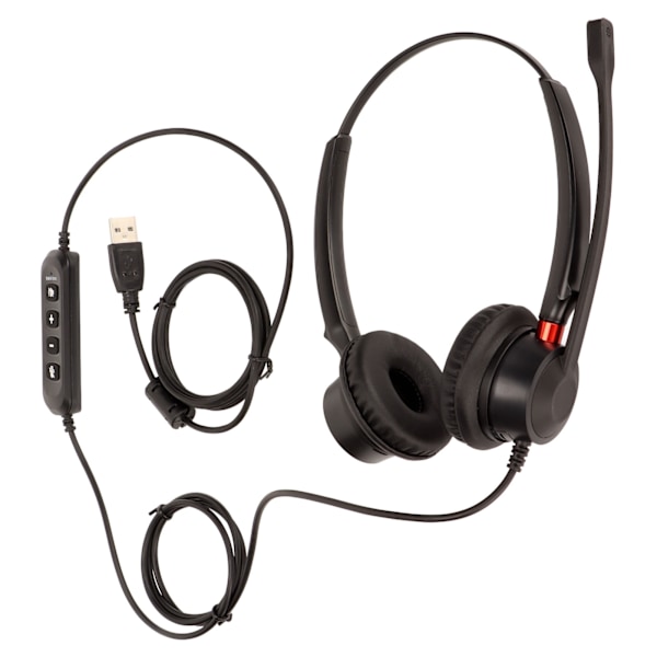 Puhelin Headset - Äänenvoimakkuuden Säädön Mikrofonin Vaimennus USB Binaural Asiakaspalvelun Headset Telemarkkinoinnin Yrityksille