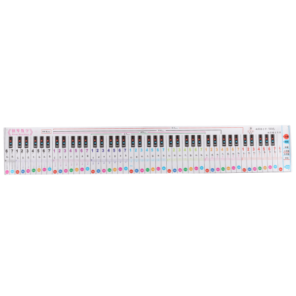 TIMH Piano Keyboard Note 88 Key Chart Bärbar vattentät inlärningsguide för fingerövningar